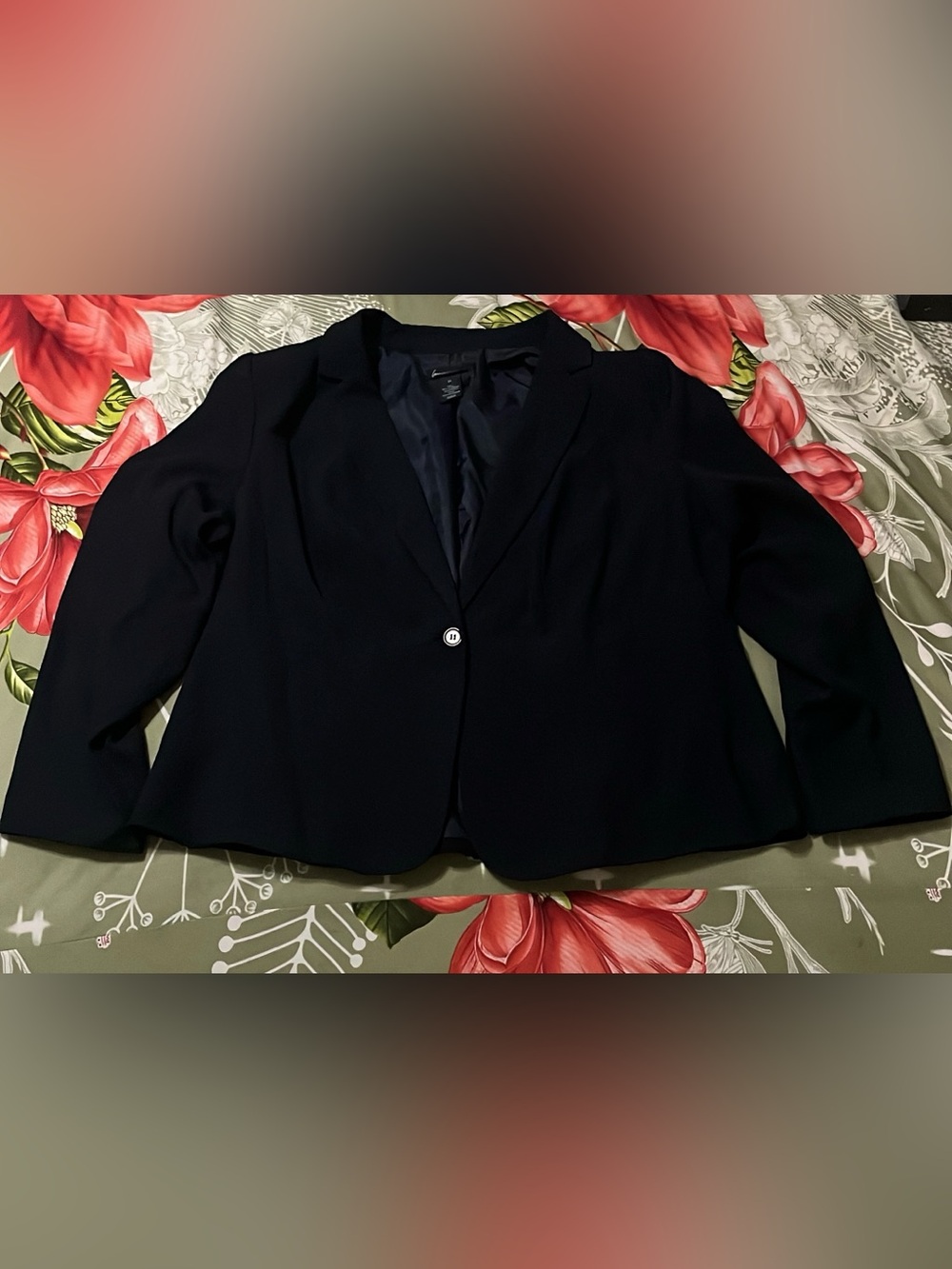 Lane Bryant Size 20 Black Single Button Blazer Jacket - Picture 2 of 7